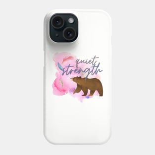 Quiet Strength Watercolour Bear Phone Case