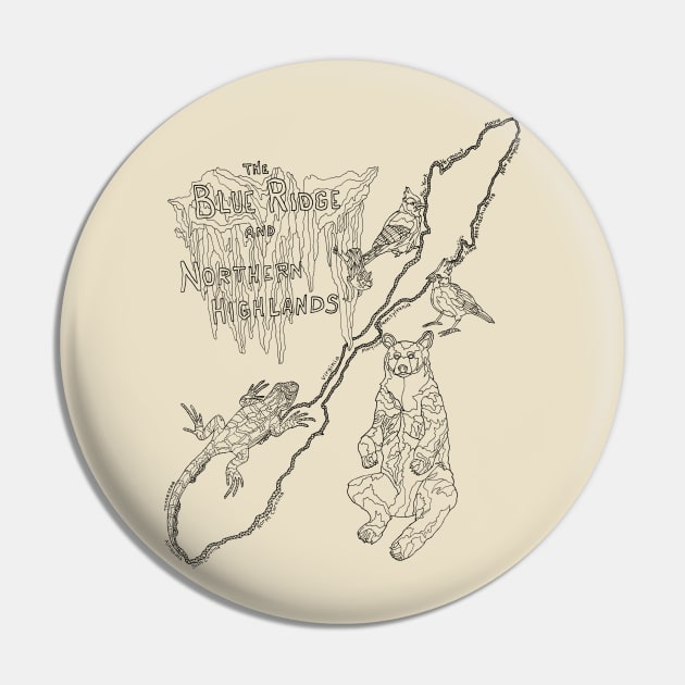 Blue Ridge and Northern Highlands Pin by Ballyraven