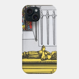 Four of swords tarot card Phone Case