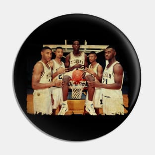 VINTAGE  michigan BASKETBALL 4 Pin