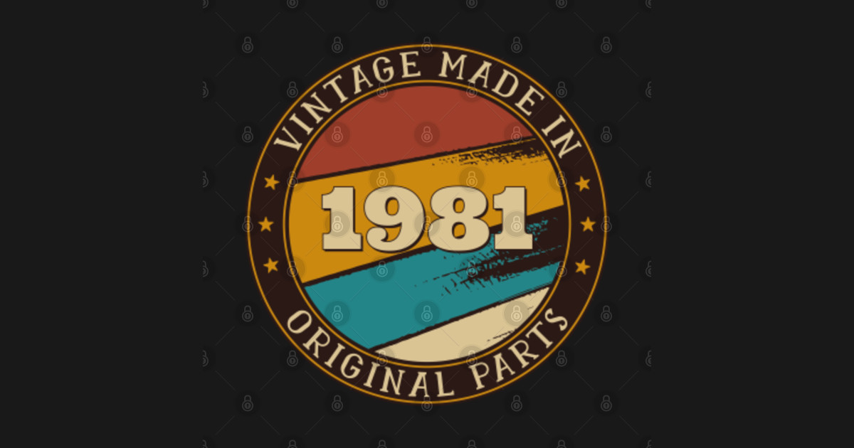Download 40th Birthday Retro Vintage 40 Years Old Made In 1981 Gift ...