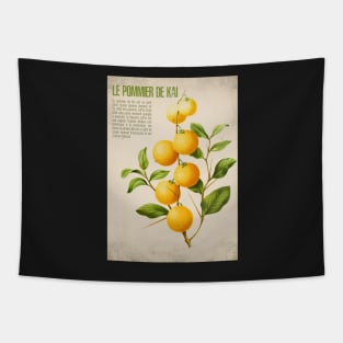 Old fruit poster - Kai's apple tree - Vintage - retro Tapestry