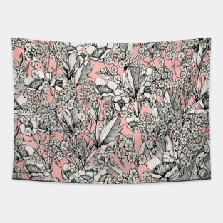 Flower hand drawn pattern Tapestry