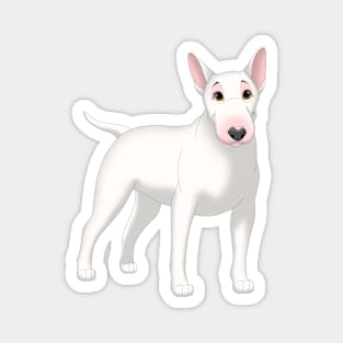 White Bull Terrier Dog Magnet