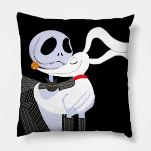 the nightmare before christmas (zero cuddling with jack) Pillow