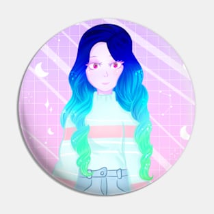 Beautiful colored hair girl Pin