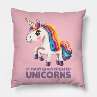 If Mary Blair Created Unicorns Pillow