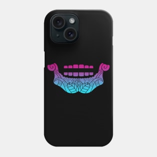 Wide Sugar Skull Jaw Print Vaporwave Phone Case