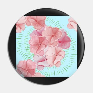 Pink flower pattern  impatient Pin