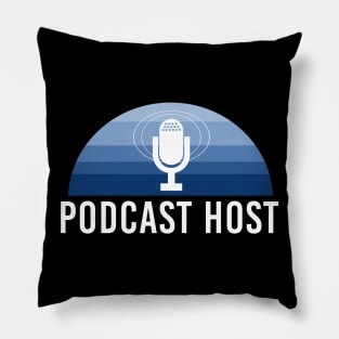 Podcast Host Mic Microphone Gradient Pillow