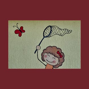 The girl with butterfly T-Shirt