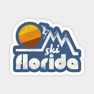 Retro Ski Florida Travel Humor Magnet