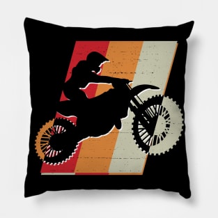 Retro Motocross Design Pillow