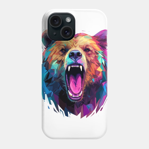 Grizzly Bear Animal Freedom World Wildlife Wonder Abstract Phone Case by Cubebox