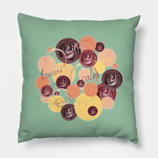 Faith, love and roses Pillow