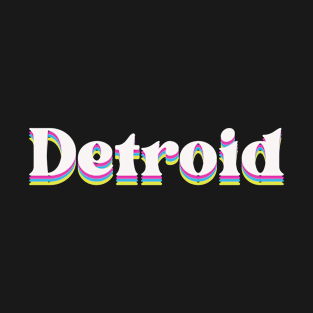 Detroit, Michigan Retro Typography Design T-Shirt