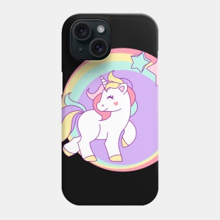 Little Pastel Unicorn with Stars Phone Case