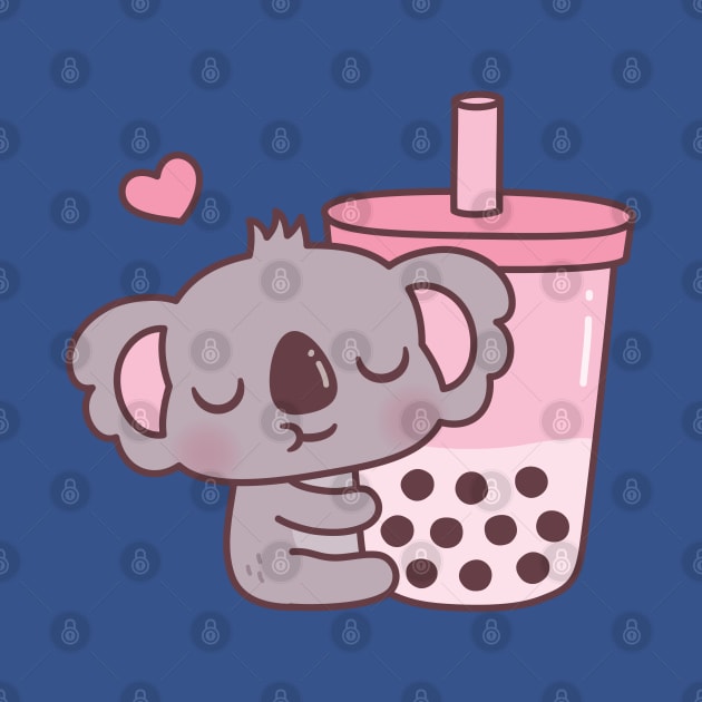 Cute Koala Bear Loves Boba Tea by rustydoodle