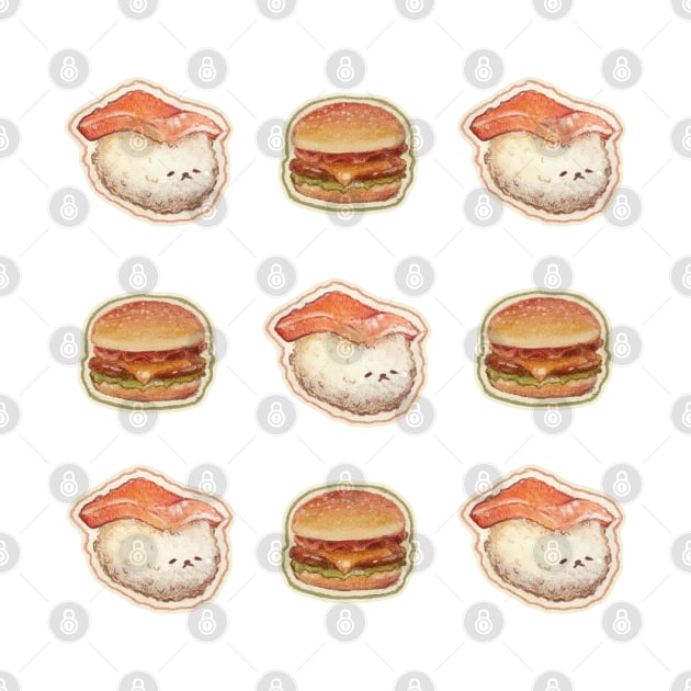 Sushi Burger by Katfish Draws
