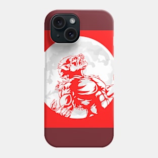 Red Wolf Moon Phone Case