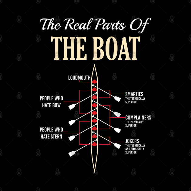 The Real Parts Of The Boat - Funny Rowing Boating Kayaking T-Shirts and Gifts by Shirtbubble