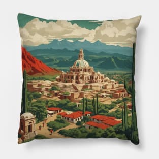 Jiquilpan de Juarez Michoacan Tourism Travel Vintage Pillow