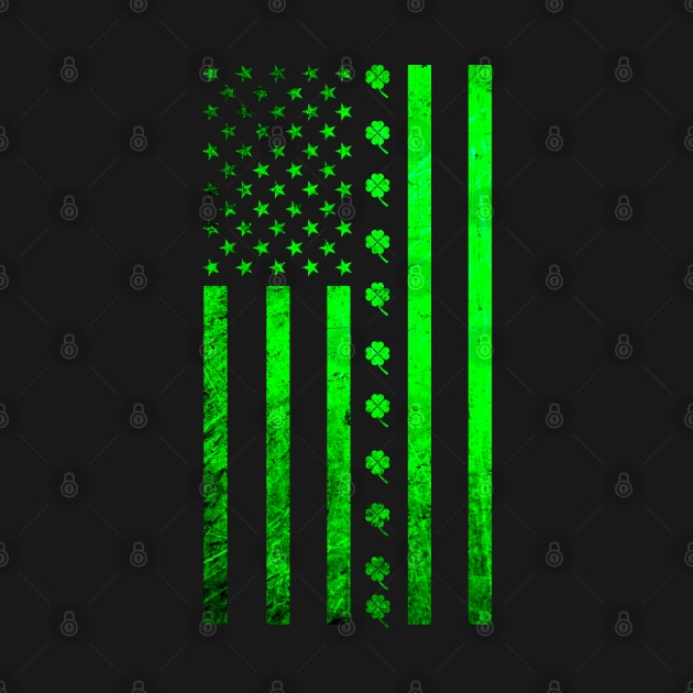 Saint Patrick's Day Irish American Flag by Scar