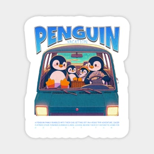 penguin family vacation Magnet