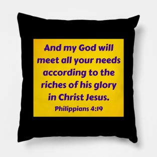 Bible Verse Philippians 4:19 Pillow