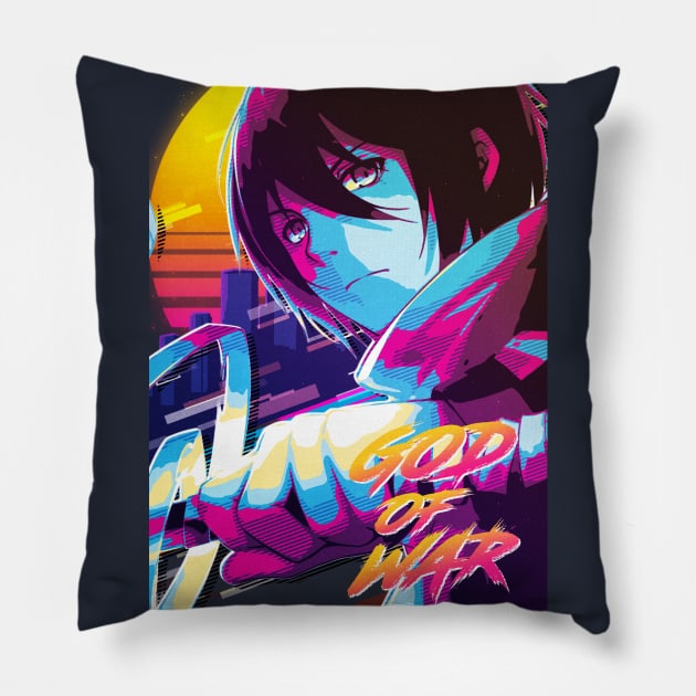 Noragami - Yato God of War Pillow by 80sRetro