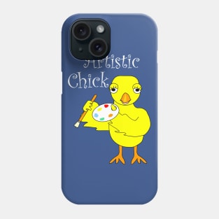 Artistic Chick White Text Phone Case