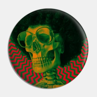 Psychedelic Skull Pin