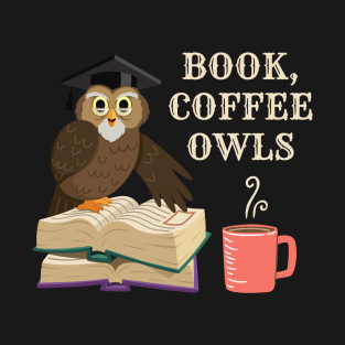 Book owls coffee T-Shirt