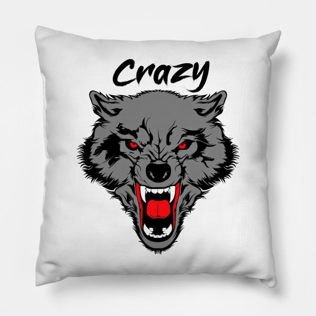 Crazy Fox Pillow by Farhan S