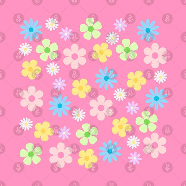 Retro Flowers Pattern by StuffWeMade