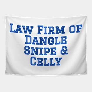 Funny Hockey Dangle, Snipe and Celly blue Tapestry
