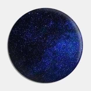 Dark Blue Night Galaxy Pin