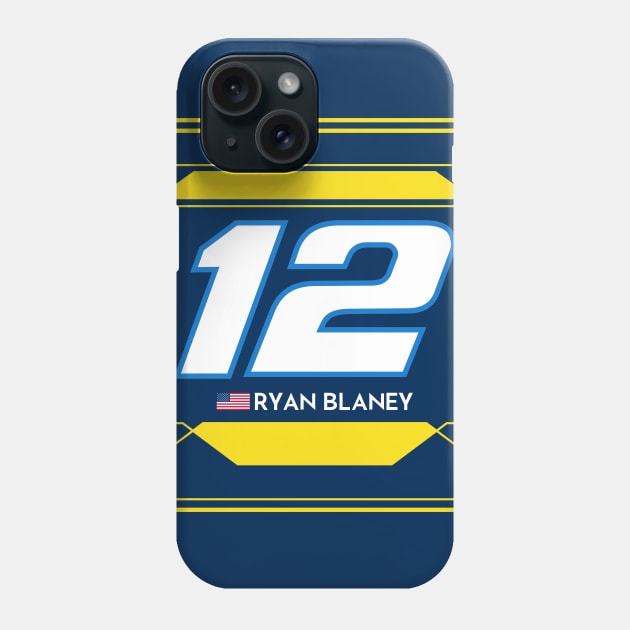 Ryan Blaney #12 2023 NASCAR Design Phone Case by AR Designs 