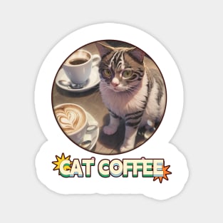 Cat Coffee Lover Magnet