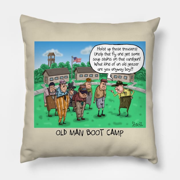 Old Man Boot Camp Pillow by macccc8