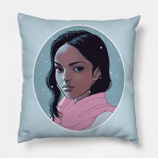 Cold Stare Pillow by SarahJoncas