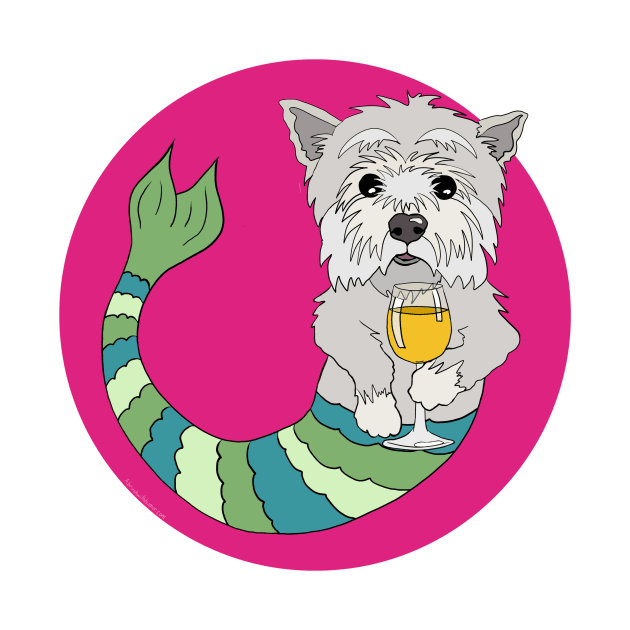 Abby the Westie Mermutt by abrushwithhumor