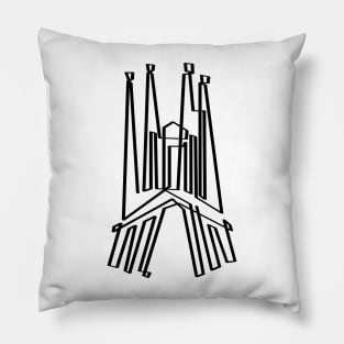 Sagrada Familia: A Single Line, A Masterpiece Pillow