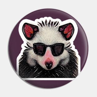 The Coolest Opossum On Earth Pin