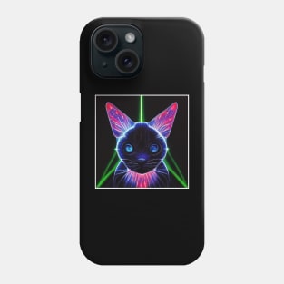 neon cat Phone Case