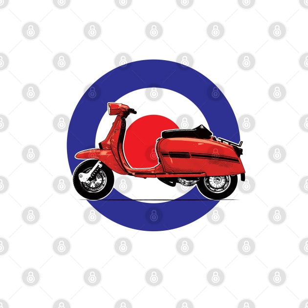 Classic Italian mods lambretta scooter by Cimbart