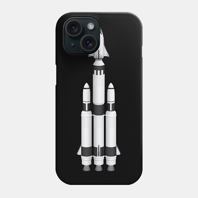 Spaceship Rocket with Boosters and Shuttle Phone Case by hobrath