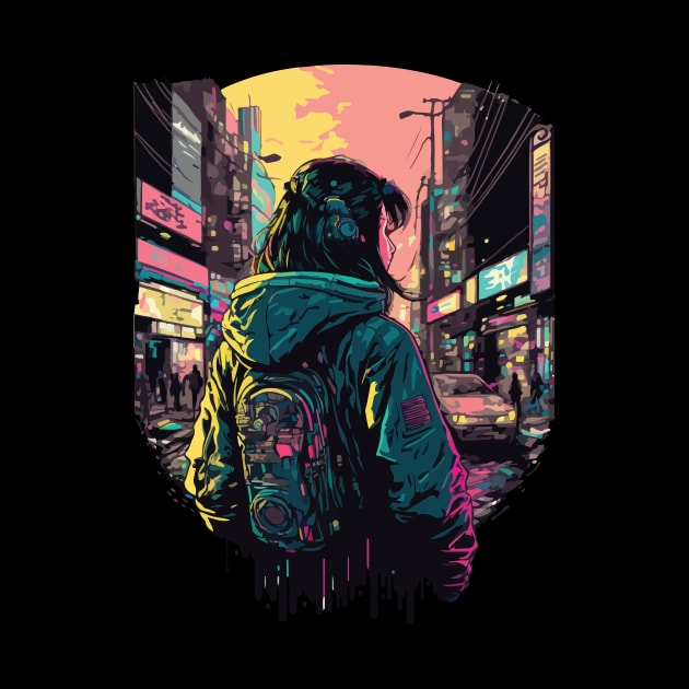 Japanese Street Cyberpunk Tokyo Streetwear by vectrus