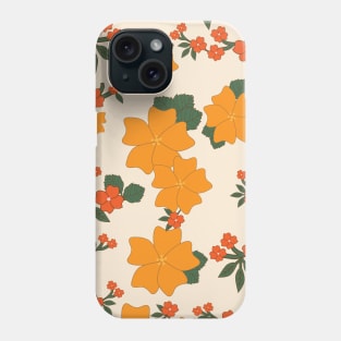 Orange Flowers, Floral Pattern, Pattern Of Flowers Phone Case