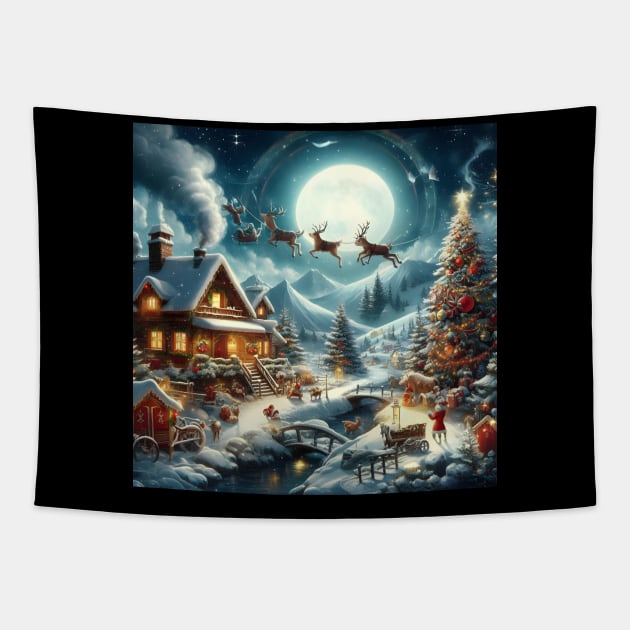 Christmas Eve Tapestry by TeeVee